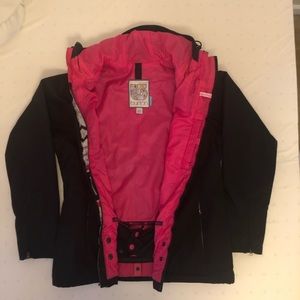 Black and pink Burton snow jacket medium